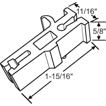 Strybuc PLASTIC GLAZING CLIP MODIFIED 900-5371MODB
